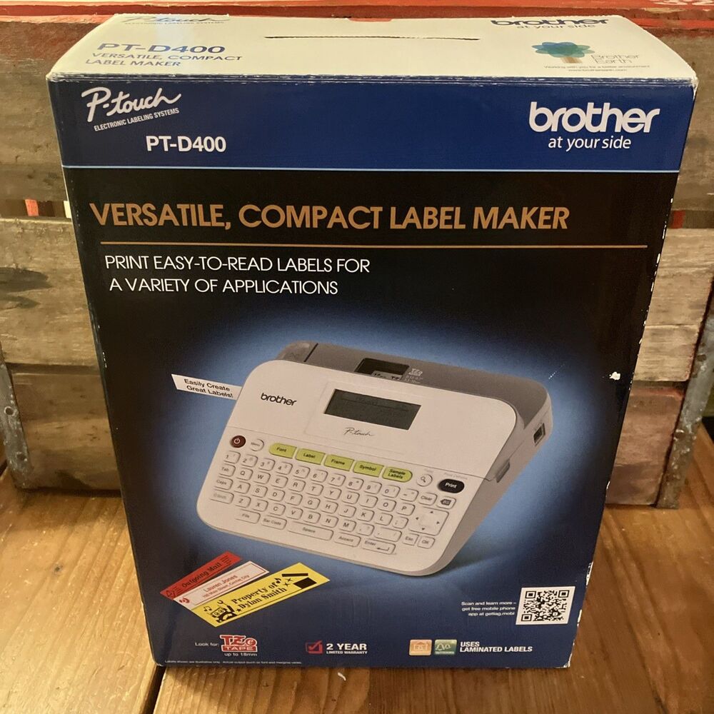 New Brother P-Touch PT-D400 Versatile Easy-To-Use Compact Label Maker